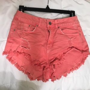 H&M Red Jean Shorts
